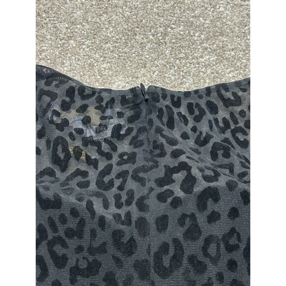 NEW Meshki black seara devore long sleeve corset top leopard mini dress size XL - Picture 9 of 10